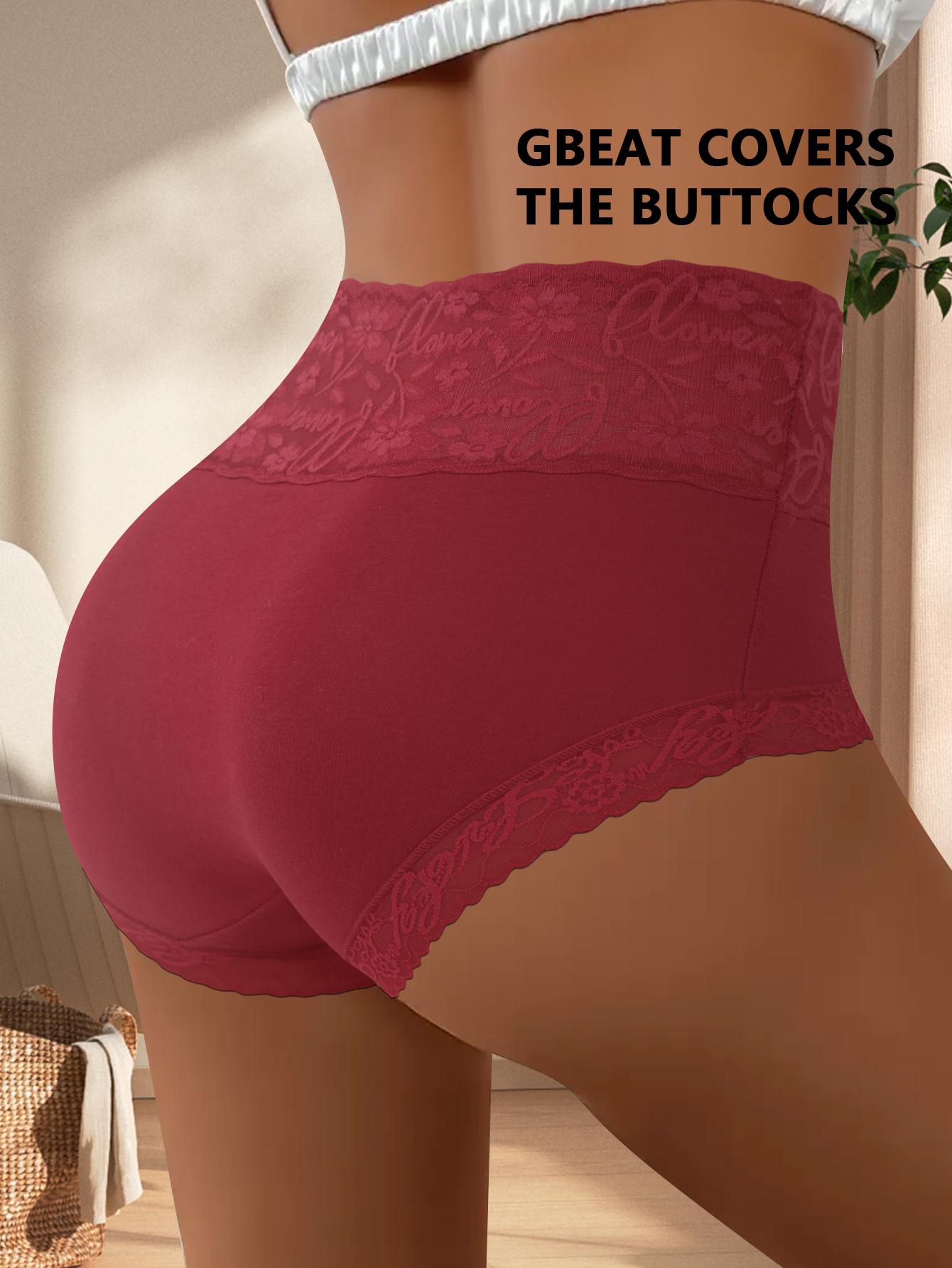 QUASTI 8PCS High-Waisted Lace Seamless Printed Briefs for Women, Breathable Soft Stretch Panties, High Elasticity Full Coverage Underwear, Fashionable Elegant Comfortable Everyday Lingerie Set for Ladies and Girls, S-XXL SpringStatements