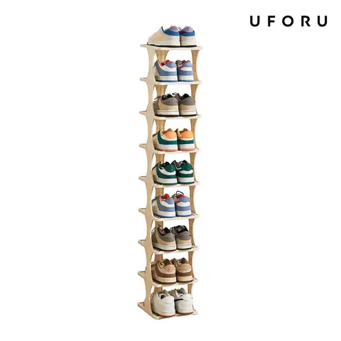 UFORU Adjustable 6-9 Layer Vertical Detachable Stackable Shoe Rack - Shoe Rack Organizer for Home Closet, Small Room Storage Organization, Apartment Footwear Storage Holder,home decor