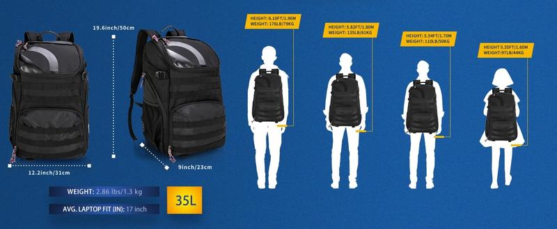 Basketball Backpack Large Sports Bags with Separate Ball holder & Shoes compartment, Best for Basketball, Soccer, Gym