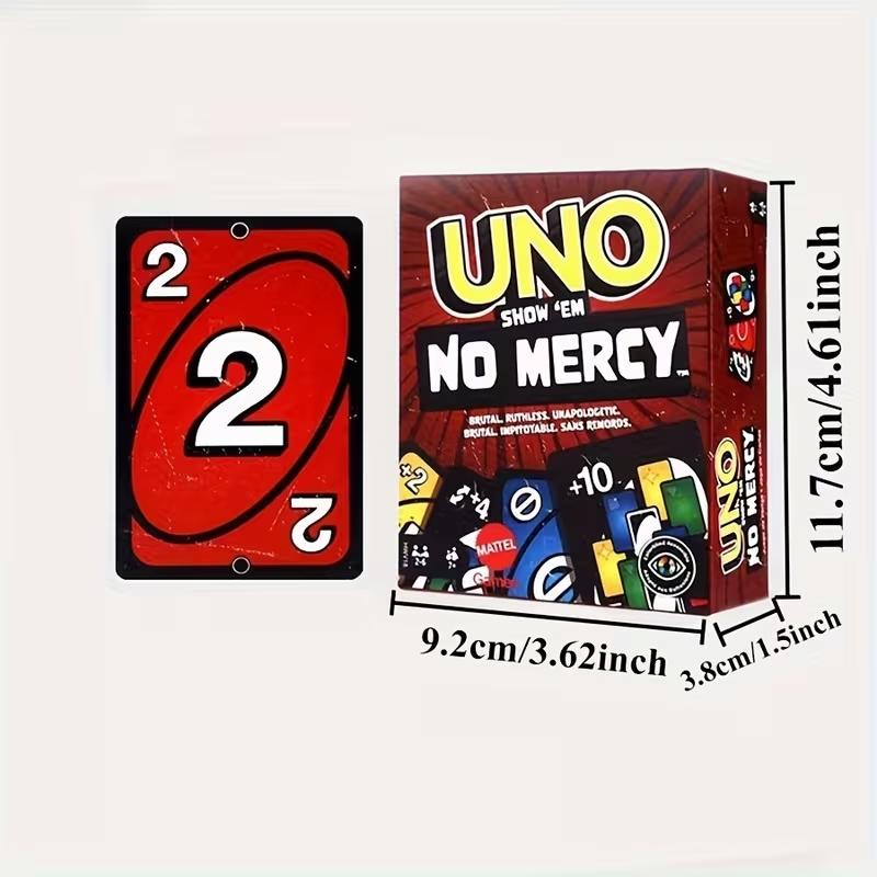 Uno No Mercy Special Edition Card Game, Perfect for Party Icebreaker, Competitive Fun for Adults & Teens, Classic Uno for Collectors, Card Deck, Numbered Cards