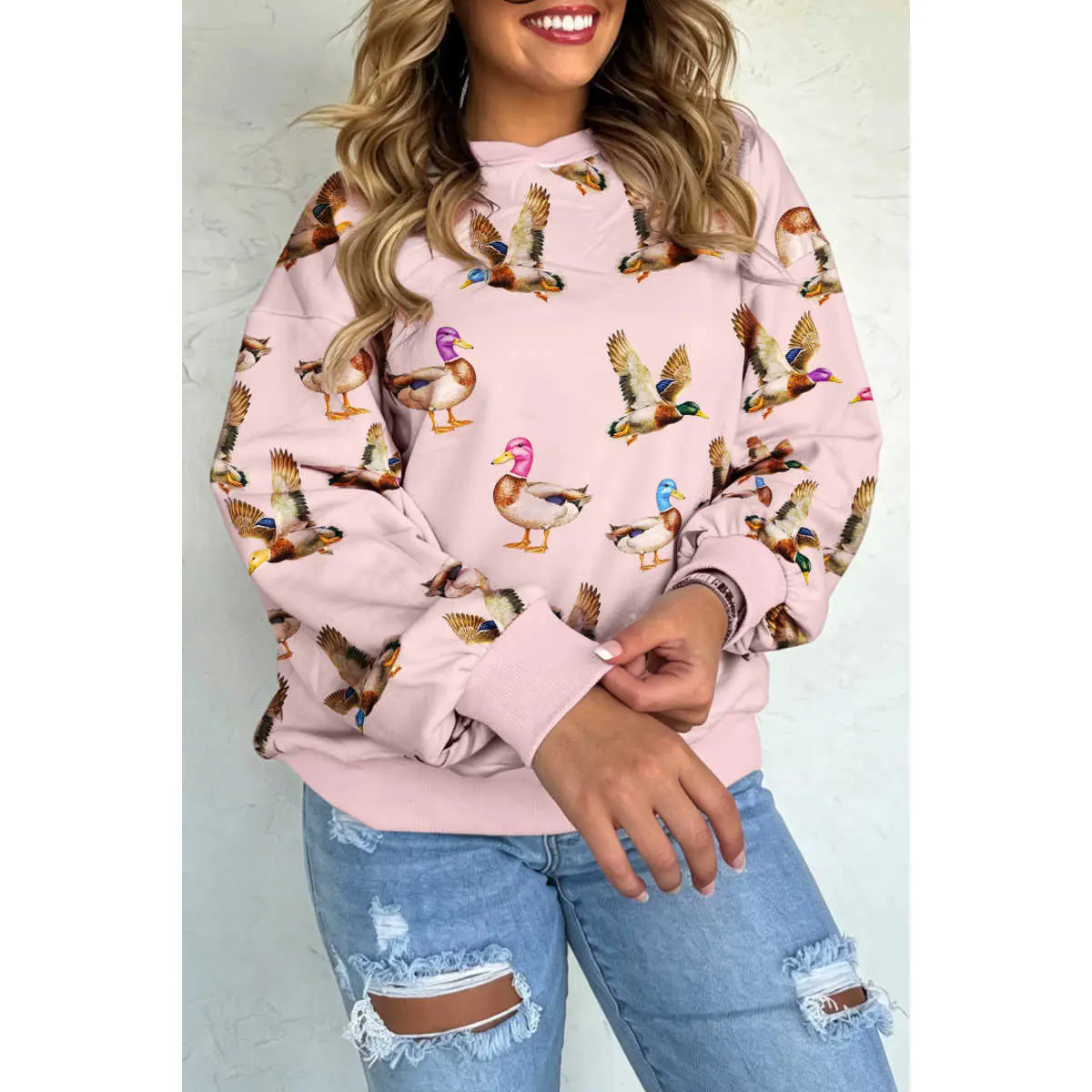 Multicolour Western Print Drop Shoulder Long Sleeve Sweatshirt