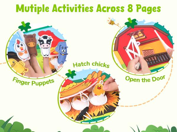 JoyCat Busy Board, Felt Quiet Toy Activity Board with Life Skills, Cognition, Sorting, Autism Sensory Toys, Travel Toys, Gift for Boys & Girls JoyCat Busy Board, Felt Quiet Toy Activity Board with Life Skills, Cognition, Sorting, Autism Sensory Toys, Travel Toys, Gift for Boys & Girls