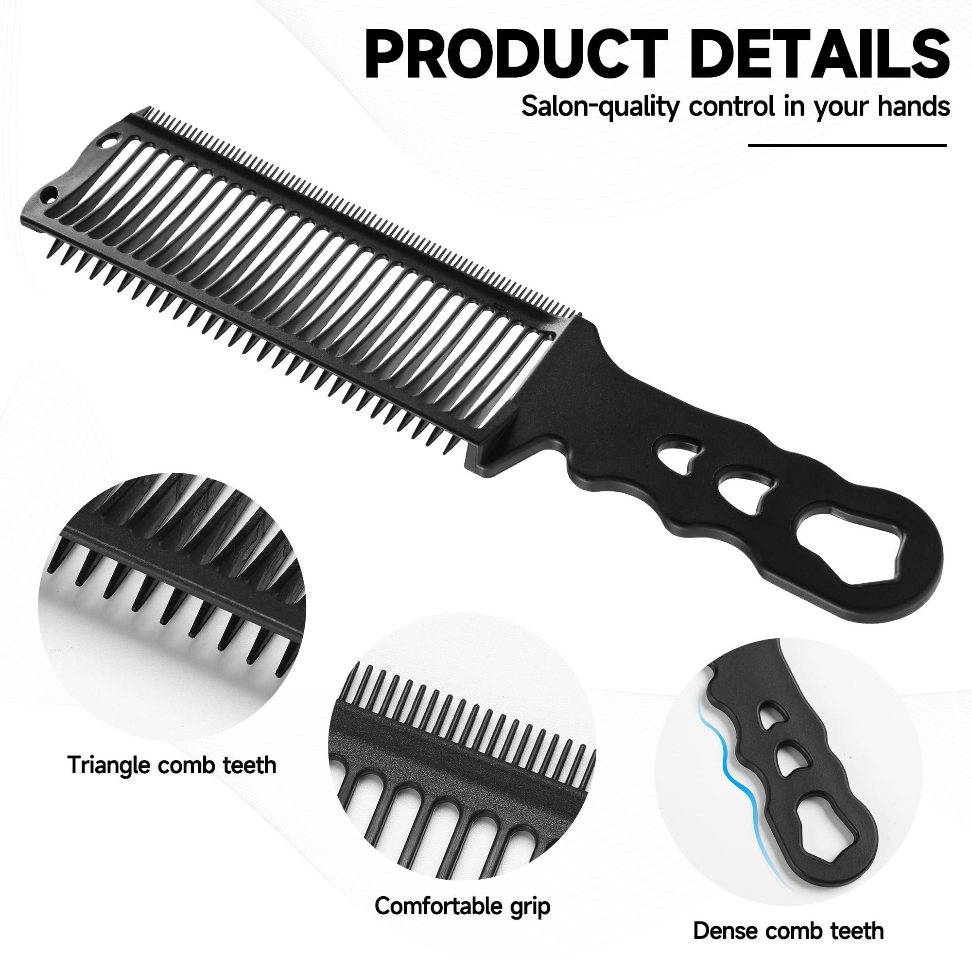 Barber Fade Comb Hair Cutting Clipper Comb 2PCS Heat Resistant and Anti Static Design Professional Salon Hair Styling Tool Ergonomic Style For Home Haircut and Barber Shop Use