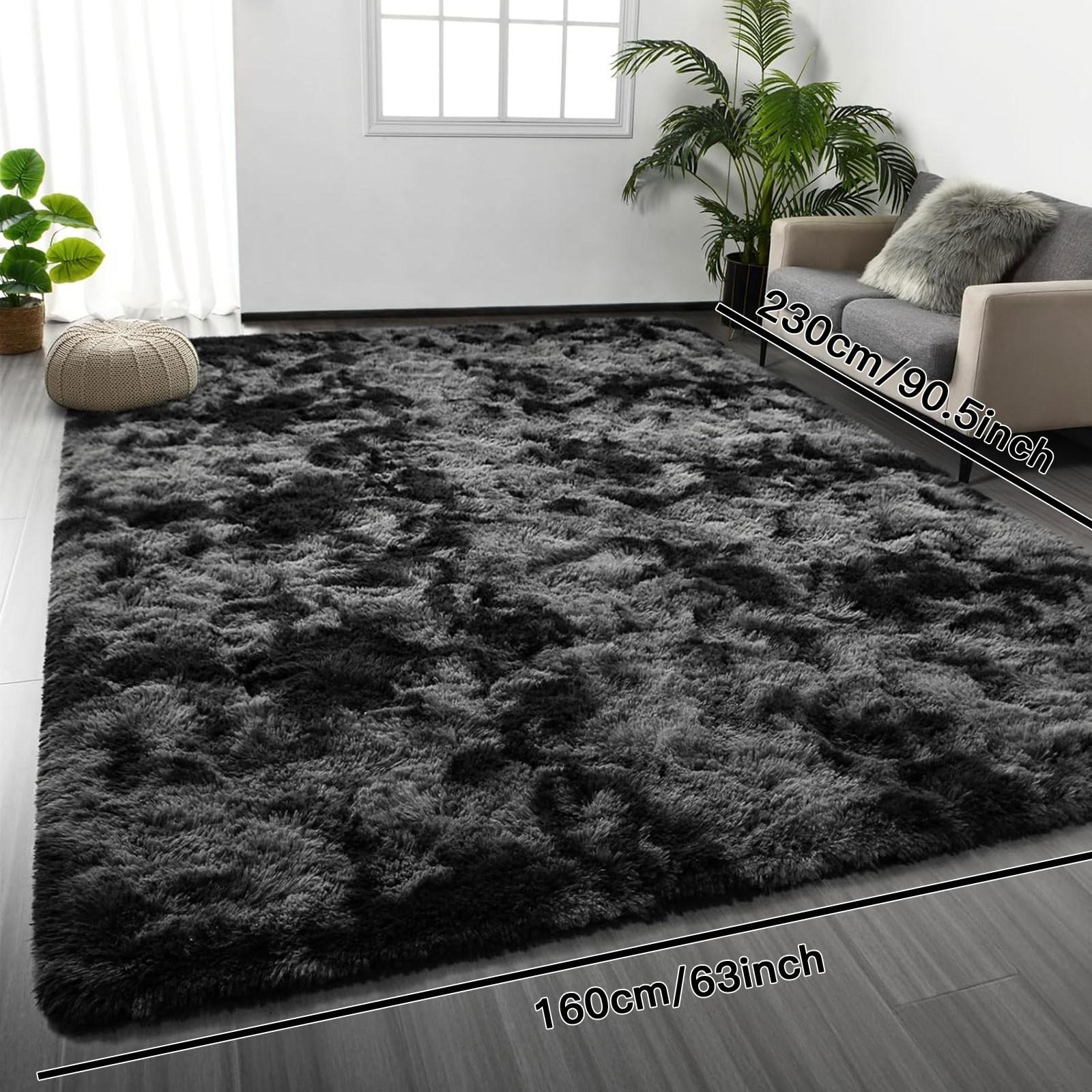 Ultra Soft Solid Color Plush Area Rug, Long Pile Carpet for Living Room, Bedroom, and Window Sill, Cozy Floor Mat for Home Decor, Furry Soft Rugs, Fluffy Rug