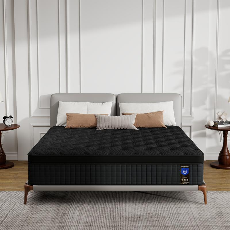 Hybrid Mattress in a Box,12/14 Inch, Twin / Full / Queen / King SizesCooling Memory Foam & Pocket Springs, MediuFirm, Pressure Relief, CertiPUR-US & OEKO-TEXCertified colcho  para  cama queen size mattress jelly bed mattress colchones para cama