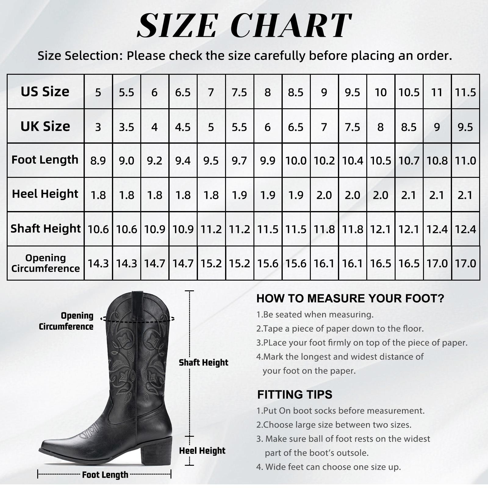 Cowboy Boots For WoMen  Western Retro Boot Durable Classic Fashionable Embroidered Pull On Slip Resistant Boots