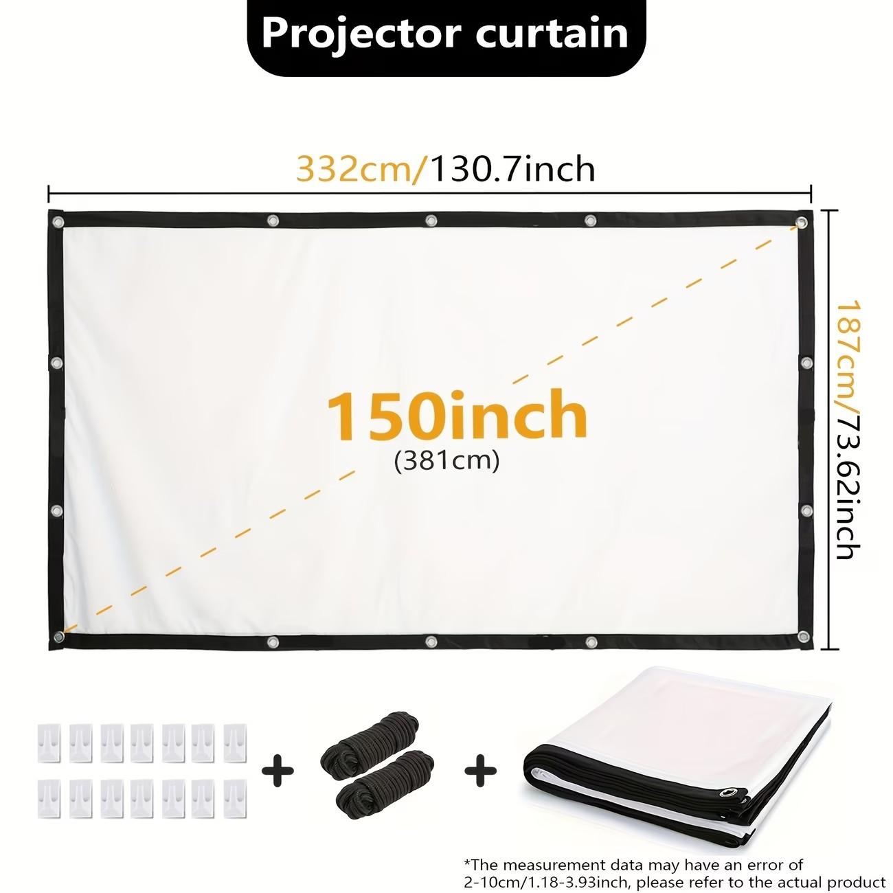 Large Screen Projector Support 1080P Resolution, Portable Pocket Design, Wall-Mounted Option for Home Theater & Presentation