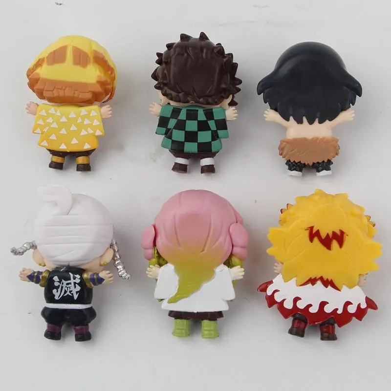 6pcs/set Mitsuri Kanroji eat Full Cute Figure Model Toys 6.5cm