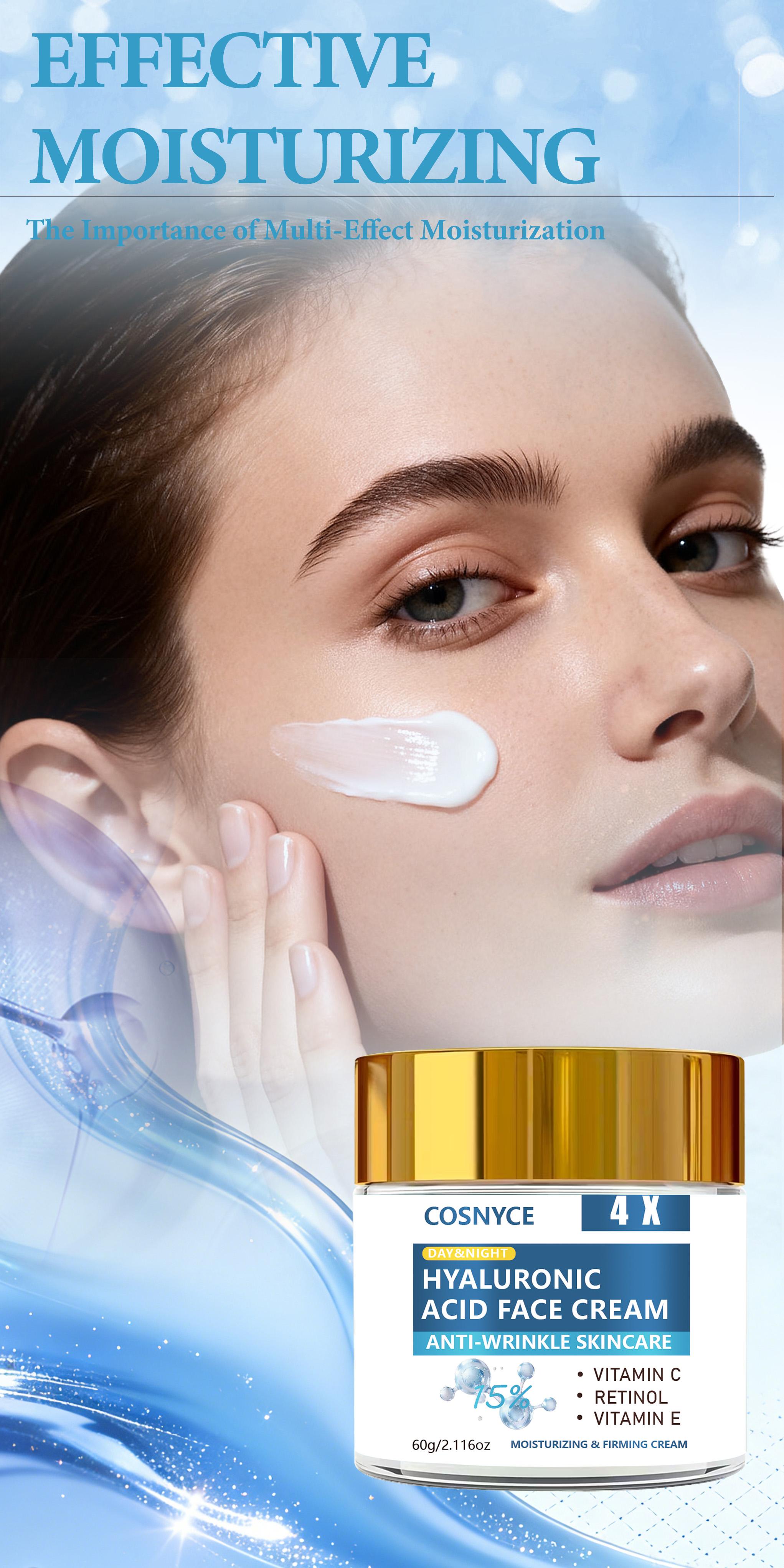 60g Collagen Face Cream with Retinol and Vitamin C, Smooth Moisturizing, Alcohol Free, Fragrance Free, Easy Absorption, All Skin Types