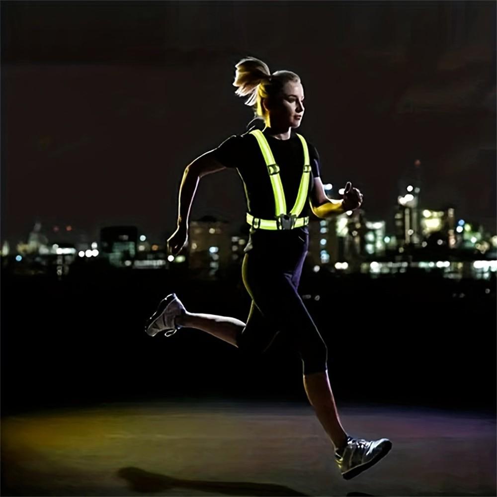 High Visibility Reflective Vest with Adjustable Straps, Ideal for Night Running, Walking, and Cycling, Safety Gear for Outdoor Activities