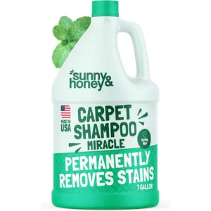 Duty Carpet Cleaner Solution for Machines - Stain and Surface Odor Eliminator For New and Deep-set Pet Messes - For Rugs, Couches and Upholstery (1 Gallon, Mint)
