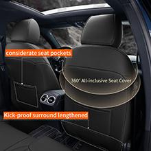 Custom Fit Seat Covers for Toyota Highlander 2020-2025 | 8 Passenger 3 Row Black - Airbag Compatible | 2020-2024 w/ 2nd Row 40/60 Split - Seat Protector