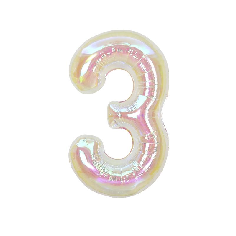 40inch transparent Iridescent Large Foil Number Balloons for Wedding Engagement Happy 1st Birthday Party Decorations Supplies