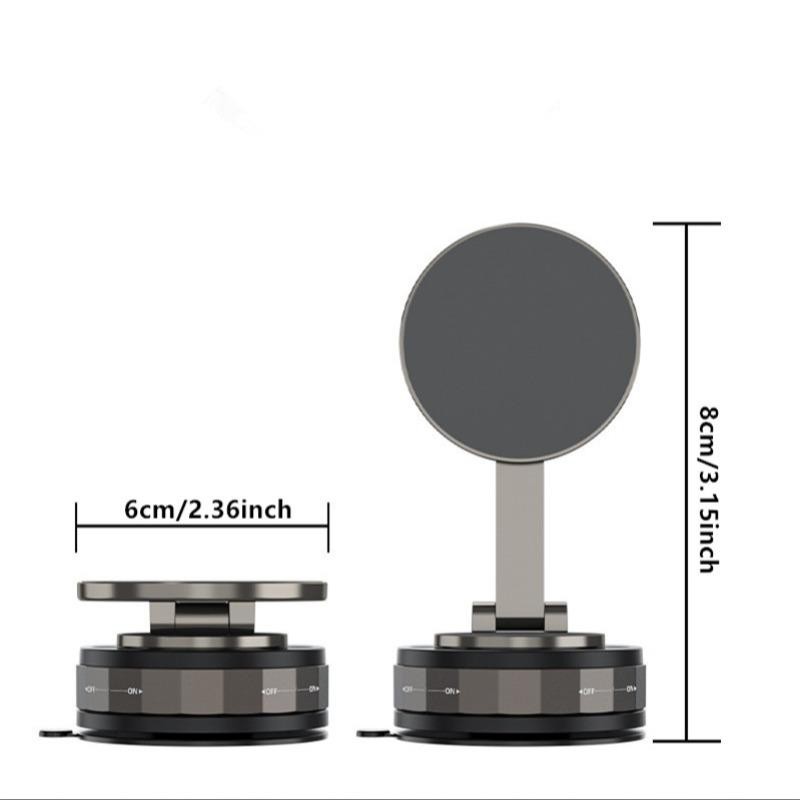 Magnetic Car Phone Holder, Vacuum Suction Dashboard Mount, Rotatable Folding Design, Suitable for Cars, Home, Office Use, Phone Holders for Your Car