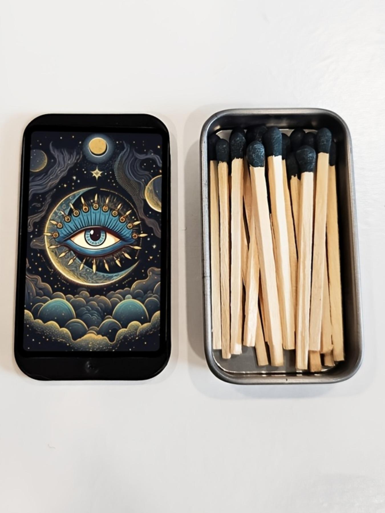 Demon Eye Matchbox (no Matches Included), Sliding Metal Storage Box, Display Box, Small Jewelry Organizer, Unique Decorative Accessory, Gothic Box