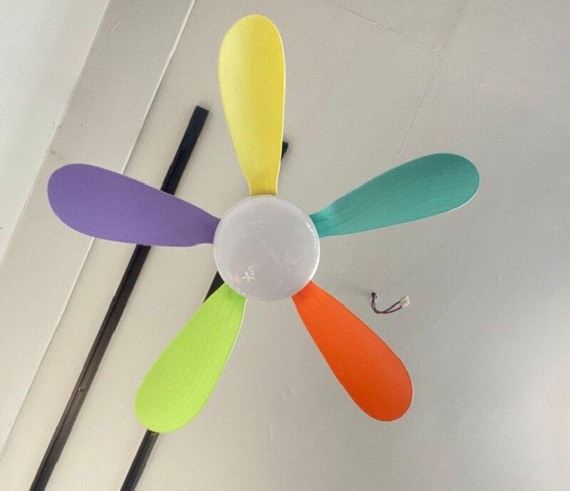 Modern E27 Screw Base Ceiling Fan Light, Quiet Wind Design, Ideal for Living Room Dining Bedroom, Energy Efficient F Rating