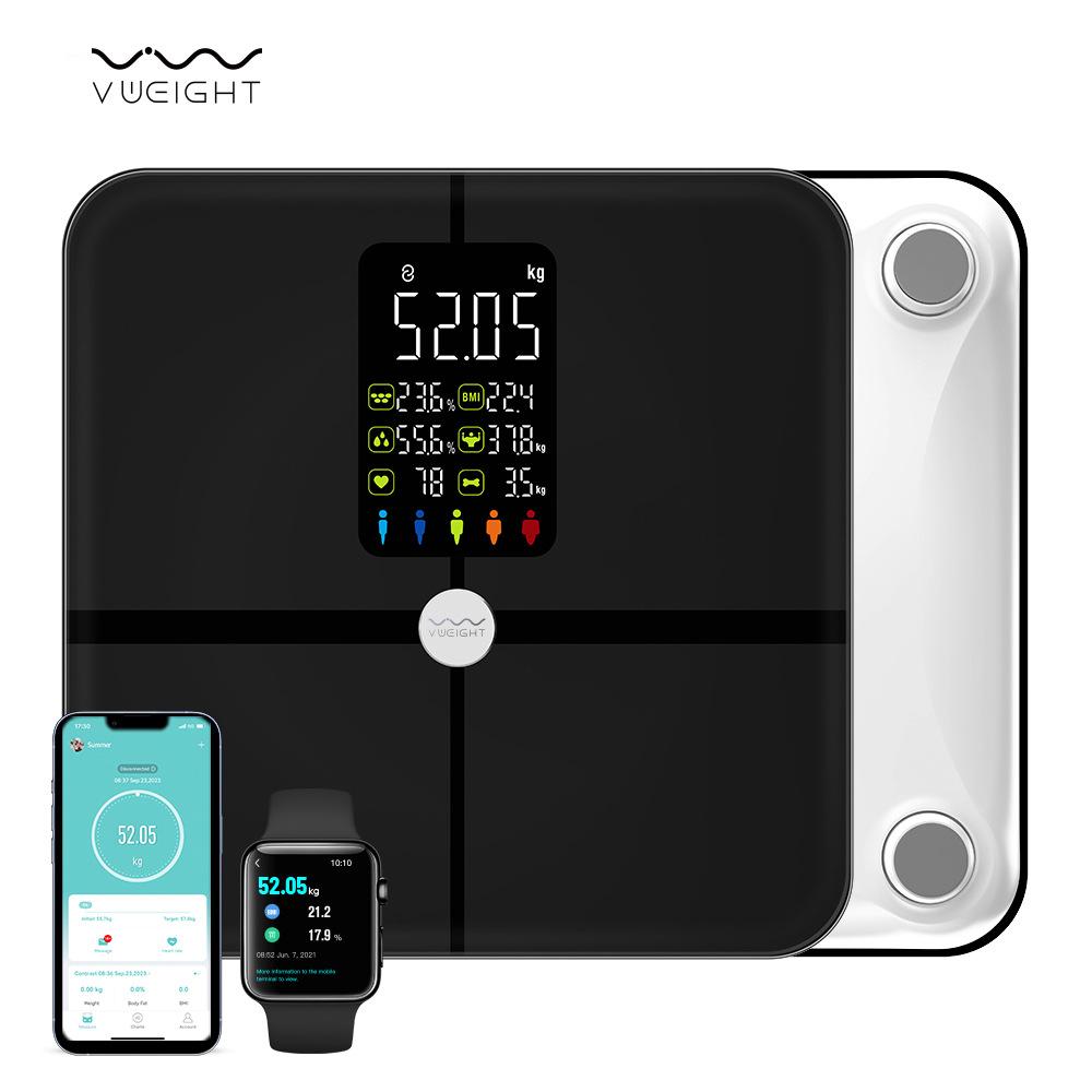 Fitdays Bathroom Scale, Smart Bluetooth Body Weight Scale, High-Precise 16  Body Indicators, Tracks Heart Rate, Body Weight, BMI,  BMR, Fitness tracking, up to 24 Users