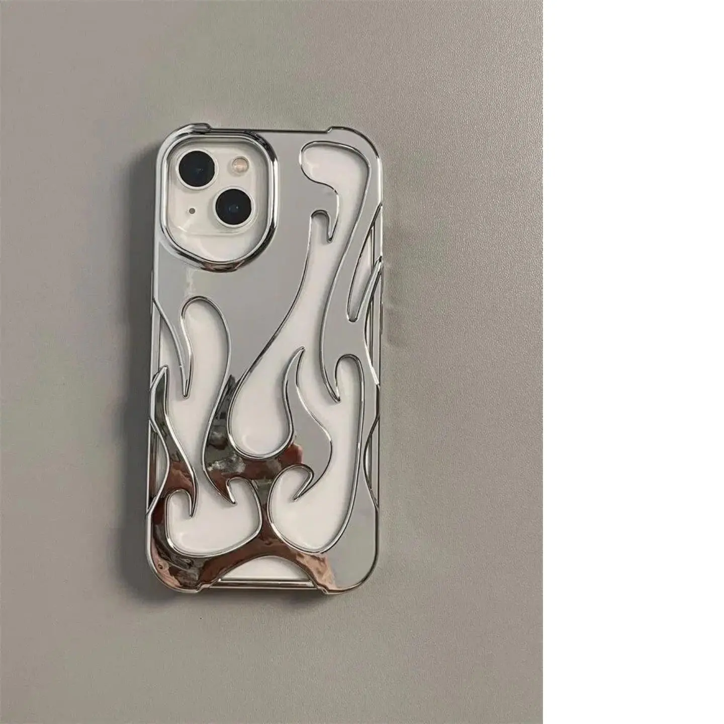 Phone Case - Compatible with 17 Pro, Easy 3D Flame Hollow, Phone 11 12 13 14 15 16 17 Pro