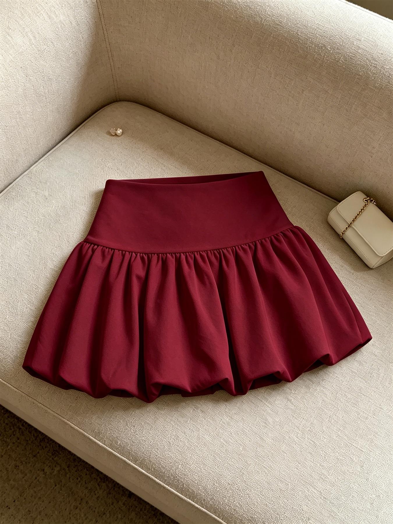 Women's High Waist Pleated Skirt