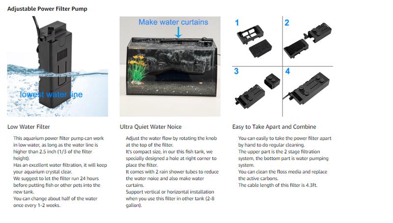 Hygger  8 Gallon LED Beginner Aquarium Bit  with Ultra-quiet  Power Filter Pump, 18W Colored led Light, Wide View Curved Shape Fish  with mountain view background，with gift for fish lovers ，small  for betta fish tank