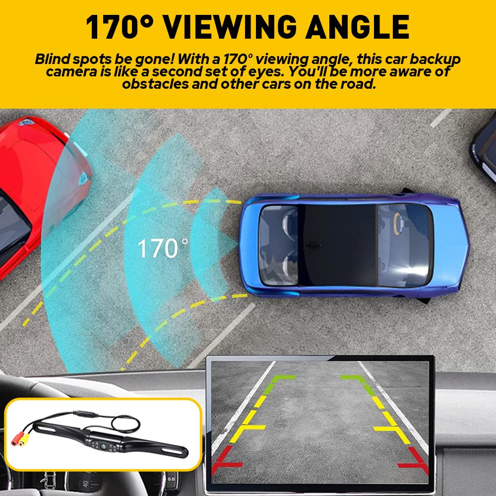 Car Rear View Camera Reverse Backup Camera Night Vision License Plate Waterproof