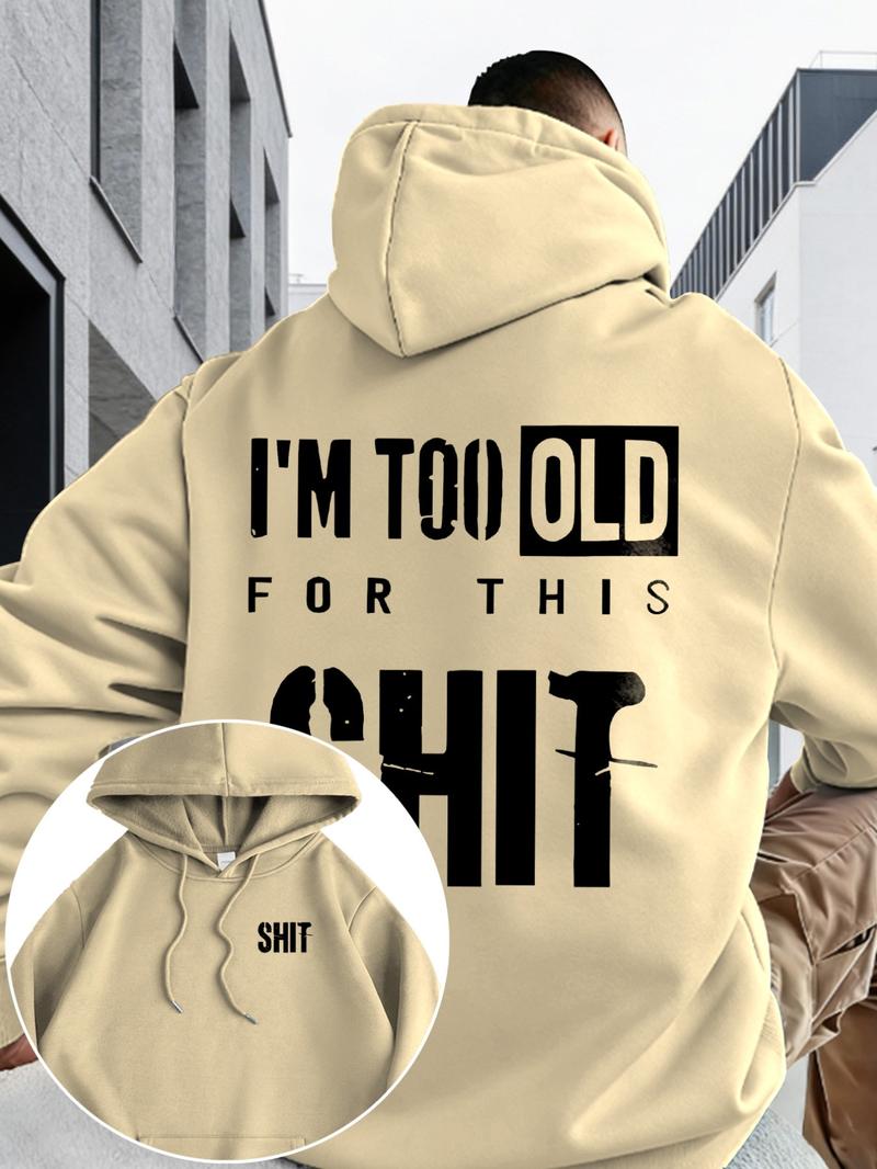 Men's Fall Winter Hooded Sweatshirt, Emotion Style Print, Casual Fitted Design, Drawstring Pocket, Warm Multi-Color Options Men's Fall Winter Hooded Sweatshirt, Emotion Style Print, Casual Fitted Design, Drawstring Pocket, Warm Multi-Color Options