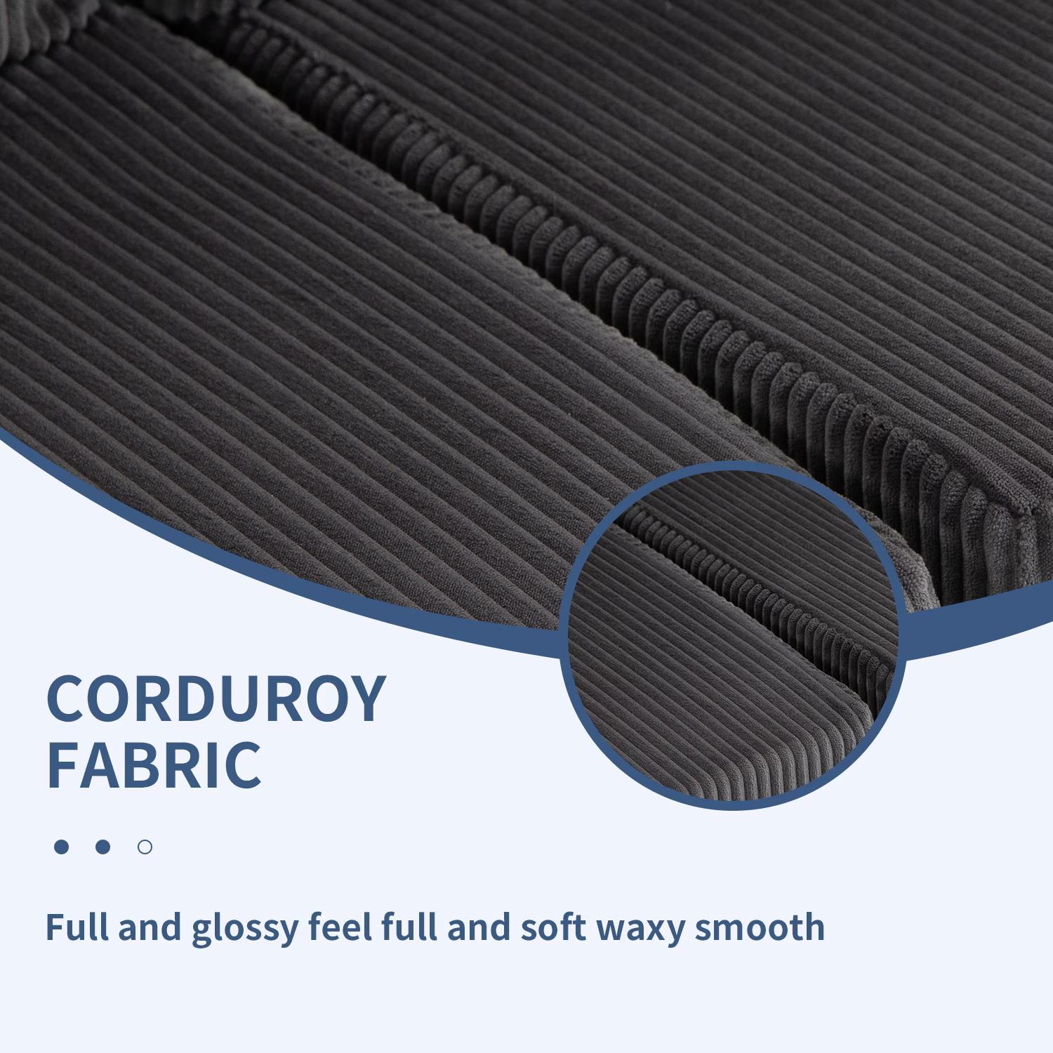 【TikTokShopBlackFriday】【Two Packages】Modular L-Shaped Sectional Sofa with Chaise, Deep Seat Corduroy Couch for Living Room, Bedroom, Apartment, Minimalist Sleeper Sofa, No Assembly Required 【TikTokShopBlackFriday】【Two Packages】Modular L-Shaped Sectional Sofa with Chaise, Deep Seat Corduroy Couch for Living Room, Bedroom, Apartment, Minimalist Sleeper Sofa, No Assembly Required