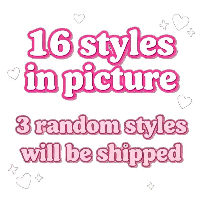 30pcs Mystery Box Handmade Press on Nails, 3D Floral Short Duck Nail Design with Shimmery Finish, Nail Kit Set Perfect for Weddings and Parties