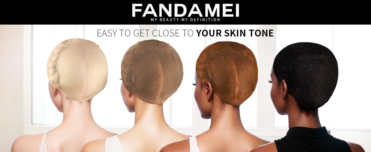 Light Brown Stocking Wig Caps Stretchy Nylon Wig Caps for Women