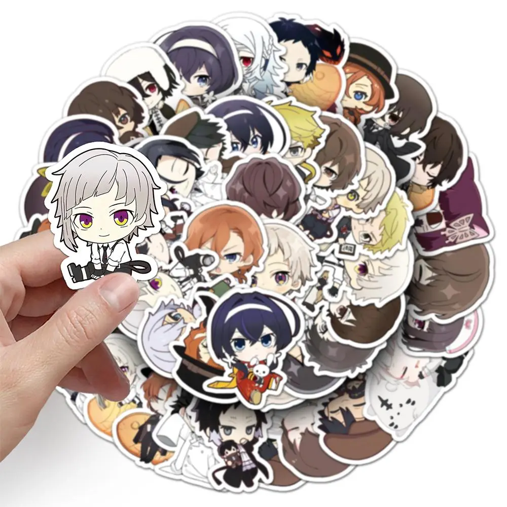 10/30/50pcs Kawaii Anime Bungo Stray Dogs Stickers Q Version Graffiti Decals DIY Scrapbook Guitar Phone Car Cute Cartoon Sticker