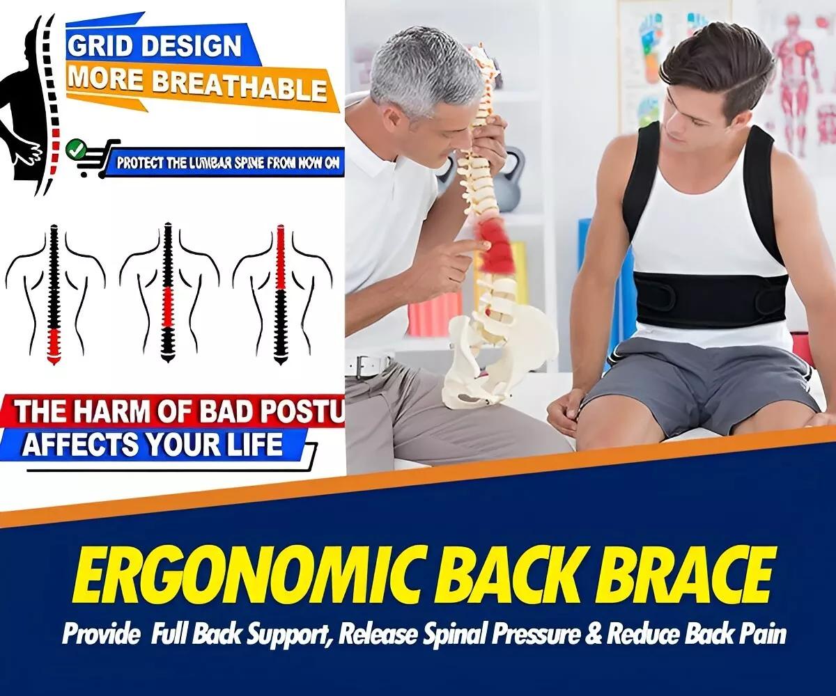 Drive Pain-Free & Sit Straight Premium Posture Corrector with Upper/Lower Back Support & Comfort Compression Healthcare Tool