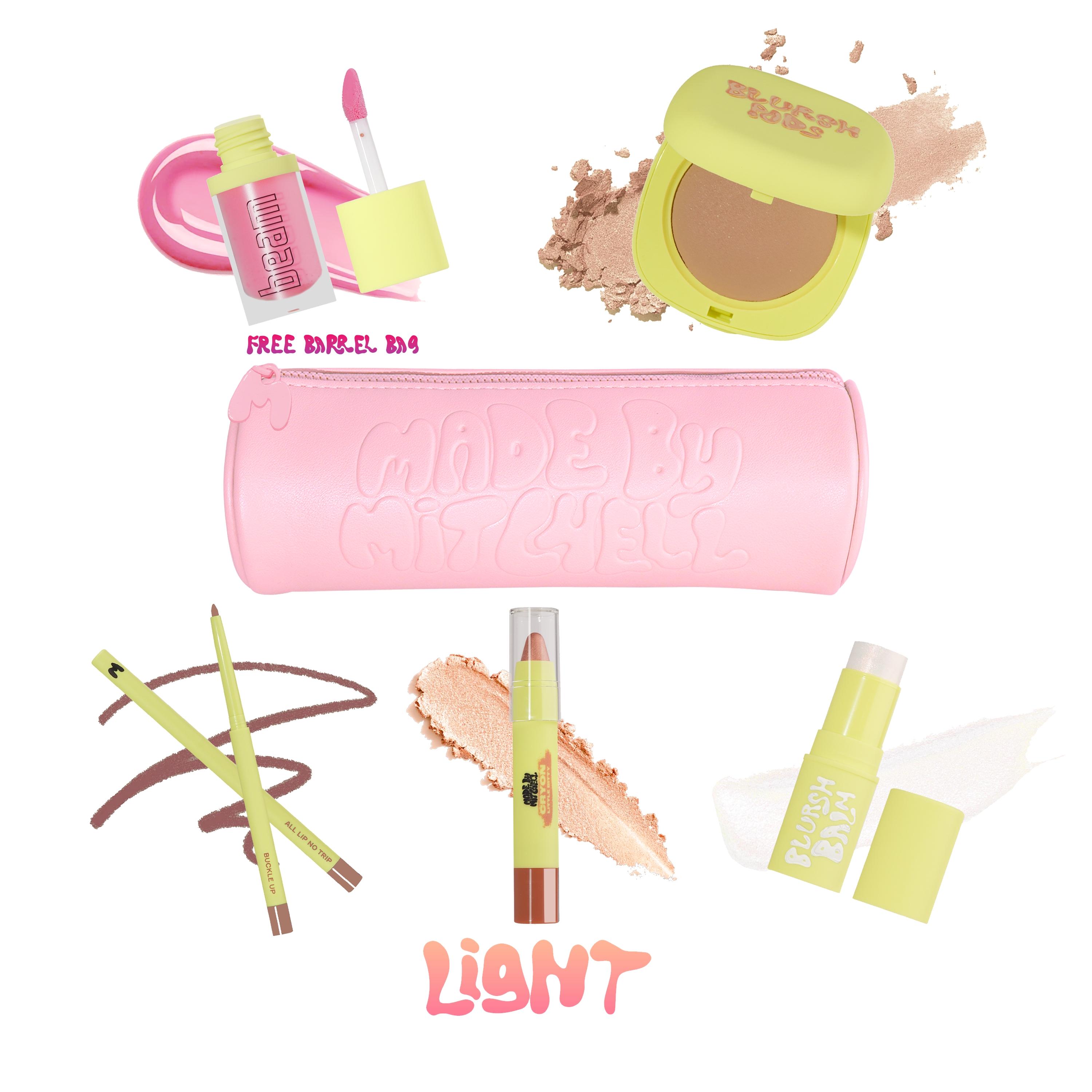 Made by Mitchell the Capsule 5-Piece Face Eye & Lip Kit Sets, Limited Edition Blush Liner & Glow Makeup Bundle, Essential Beauty Kit