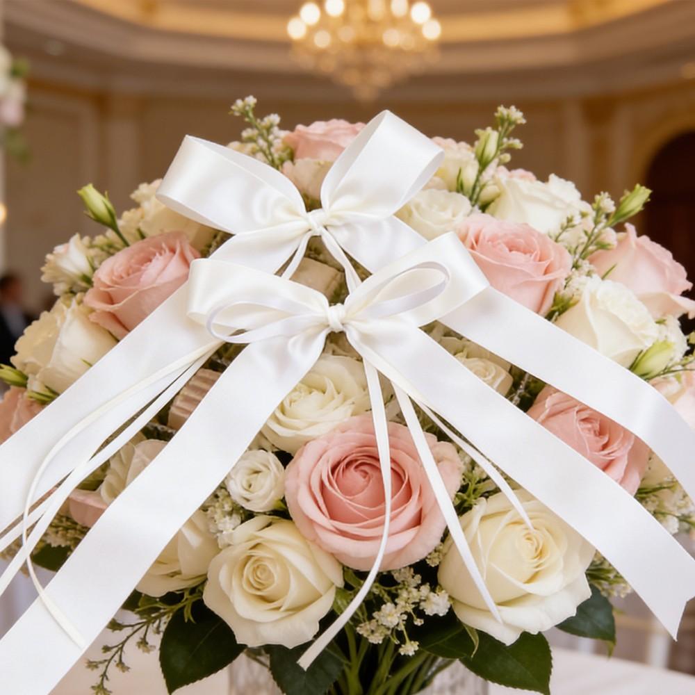 10-Pack Pre-Formed Ribbon Bowls, Multi-Color Options, Perfect for Wedding, Mother's Day, Valentine's Day Decorations, Gift Wrapping, DIY Crafts