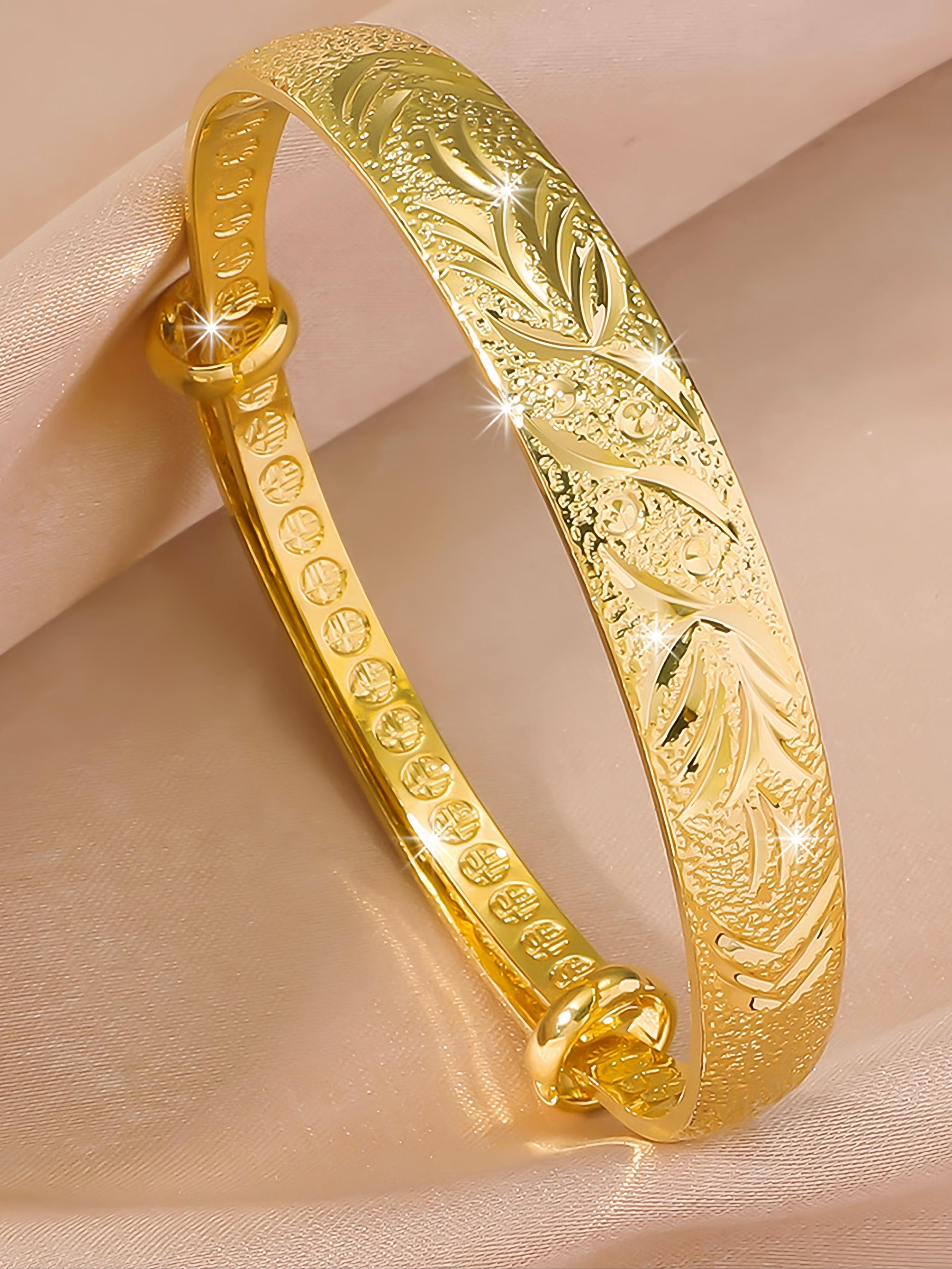 Phoenix Tail Printed Bracelet, Adjustable Copper Plated Jewelry, Exquisite Gift for Women, Valentine's Day & Wedding Accessory, Bracelets Jewelry