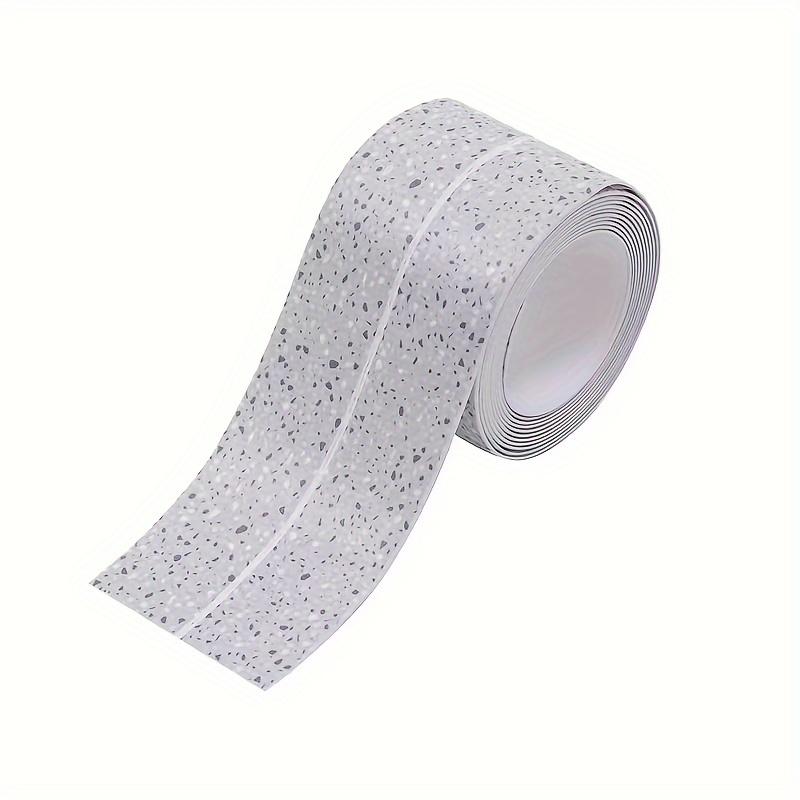 1/3 roll, 5 meters, self-adhesive waterproof sealing tape - marble pattern, PVC material, sandproof and durable, Waterproof Leak Proof, suitable for bathtubs, sinks, and toilets, Flexi Seal, Seal Protector, Long Lasting Adhesive, Leak Proof Design
