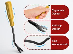 Nilight 8PCS Auto Trim Removal Tool Kit No-Scratch Removal Tool Kit for Car Audio Dash Panel Window Molding Fastener Remover Tool Kit-Yellow Vehicle Automotive Repair dealsforyoudays