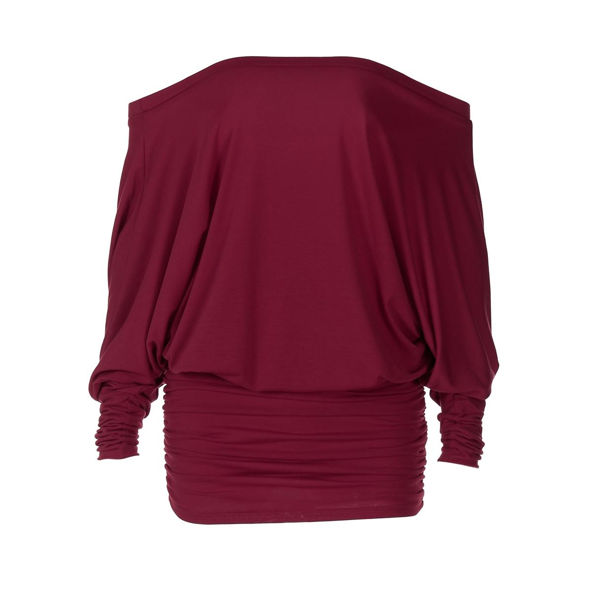 Women's Sheer Ruched Party Dress, Off-The-Shoulder Long Sleeve Women's Mini Dress for Spring & Fall