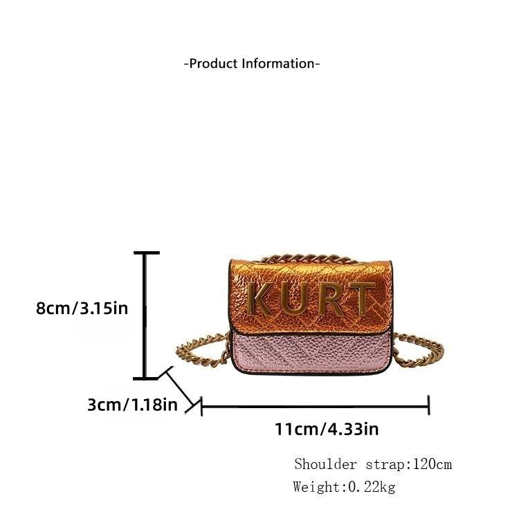 Women's Versatile Rhombic Embroidery Chain Small Square Bag, Fashionable Letter Design Mini Crossbody Shoulder Bag, Crossbody Purses