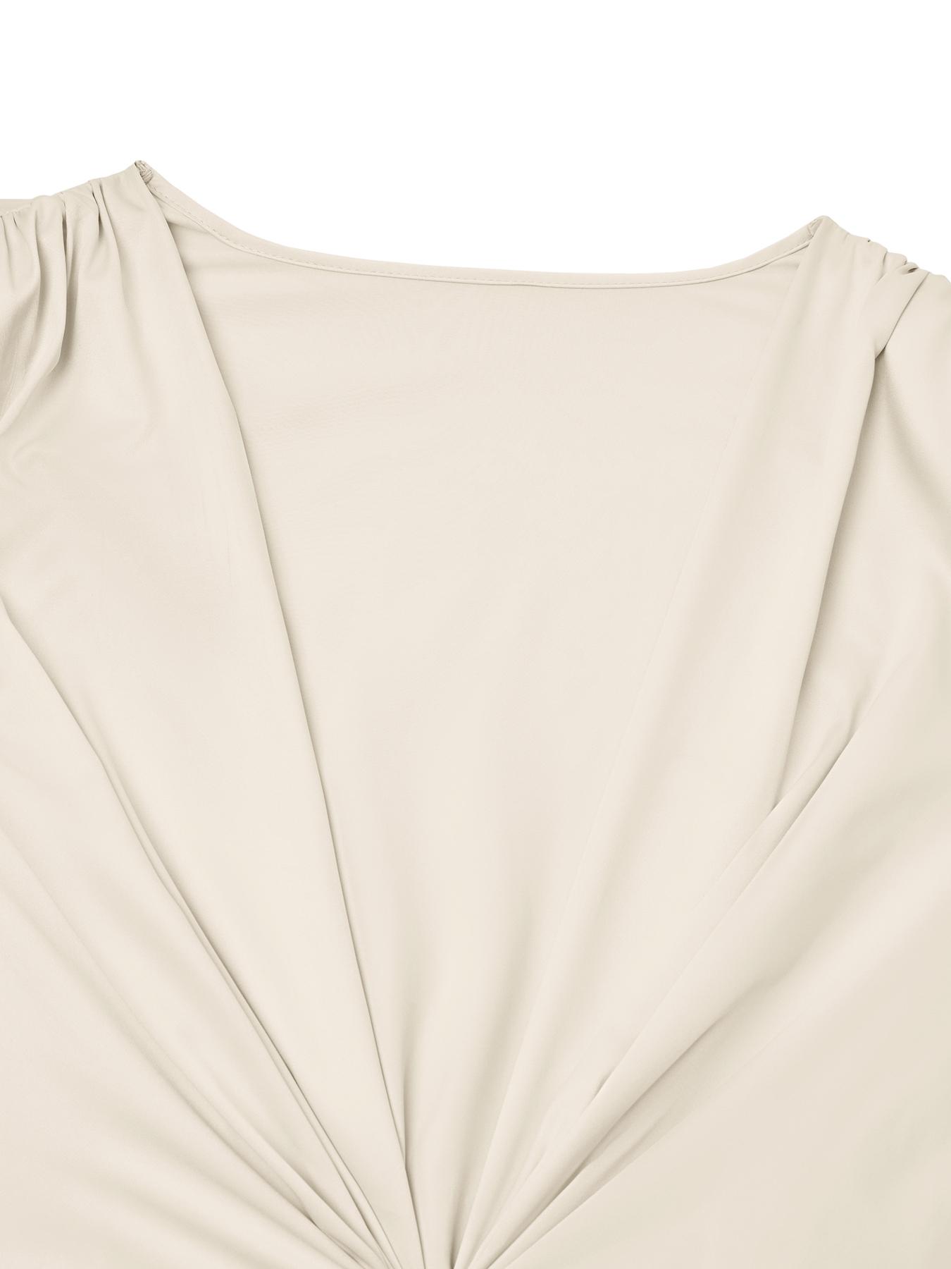 Elegant Chic Sleeveless Deep V Neck Fitted Dress, High Waist Drawstring Bowknot Umbrella Hem Slit, Perfect for Formal Evening Parties and Casual