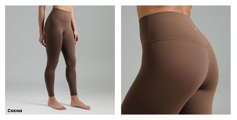 Colorfulkoala Dreamlux No Front Seam Leggings for Women 25"/28" Inseam High Waisted Seamless Buttery Soft Yoga Pants