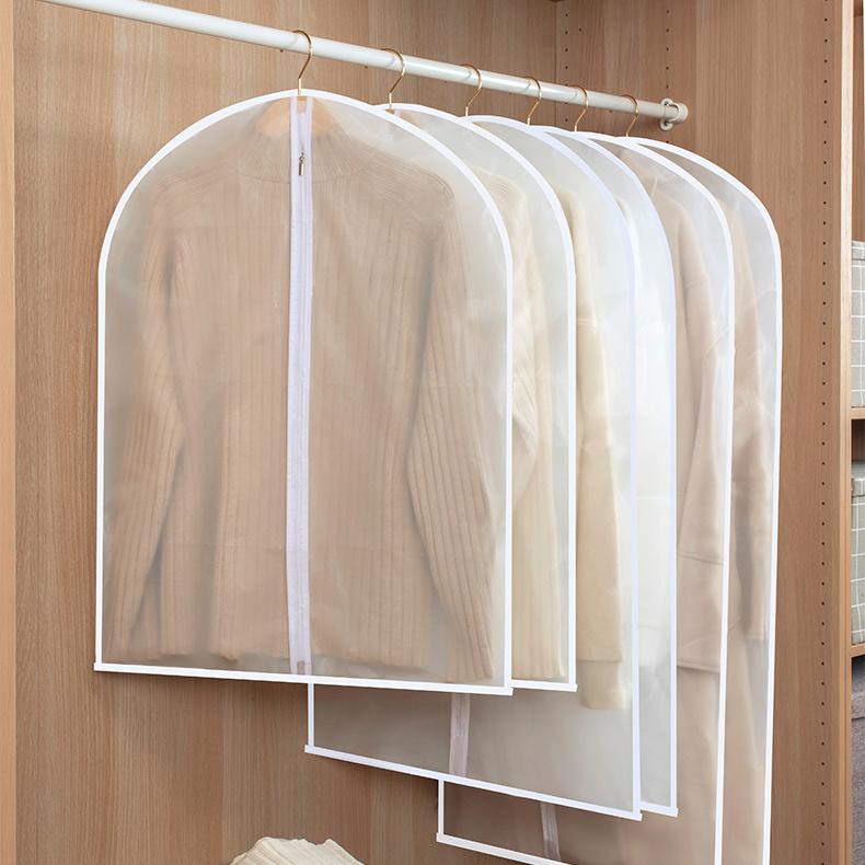 Of 5 Three-Dimensional Dust Bags for Hanging Clothes, Protective Covers for Garments, Dust-Proof Suit Bags, And Wardrobe Coat Covers