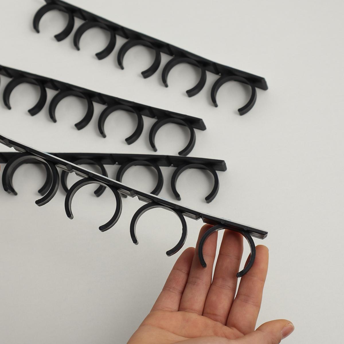 Wall Mounted Spice Storage Rack, 4 Rows Space Saving Seasoning Bottles Organizer, Simple Storage Holder Hook for Kitchen Cabinet, Refrigerator and Cupboard Door