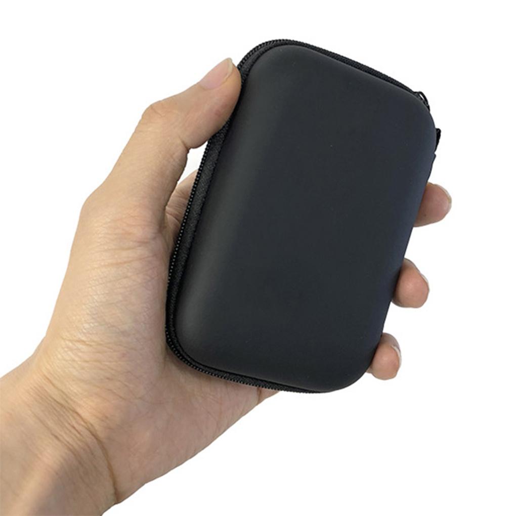 Headphone Data Cable Storage Case Charger Power Bank Rectangular Phone Line Headset Box EVA Zipper Bag Pocket Pouch Travel Storage Space Saving Bags