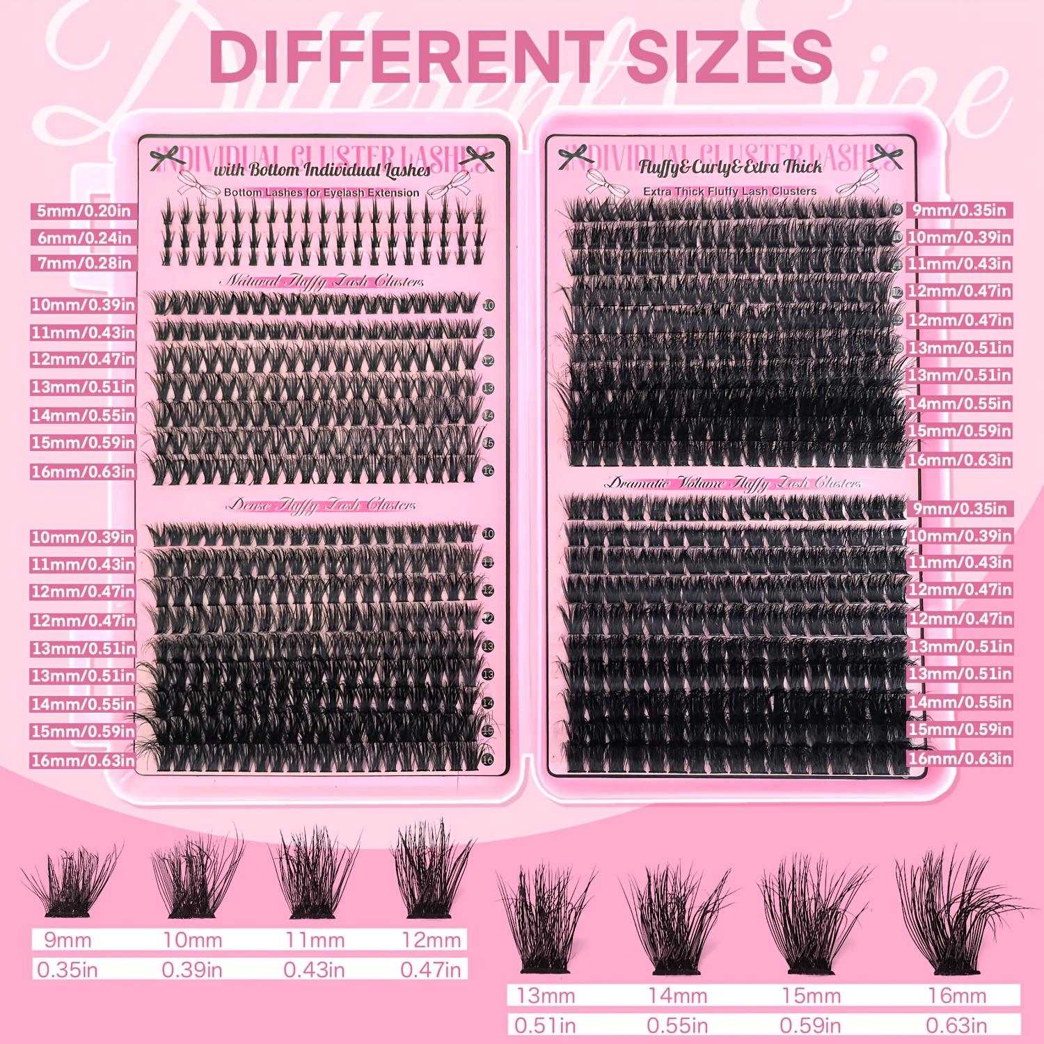 Lash Extension Fluffy Eyelash Extension Thick Lash Clusters Extensions Wispy Individual Lashes D Curl Lash Extension 40D 60D 80D 100D Mixed, 9-16mm.Extra Thick Fluffy Natural Style, Reusable Individual False Lashes Daily, Cosplay & Festivals