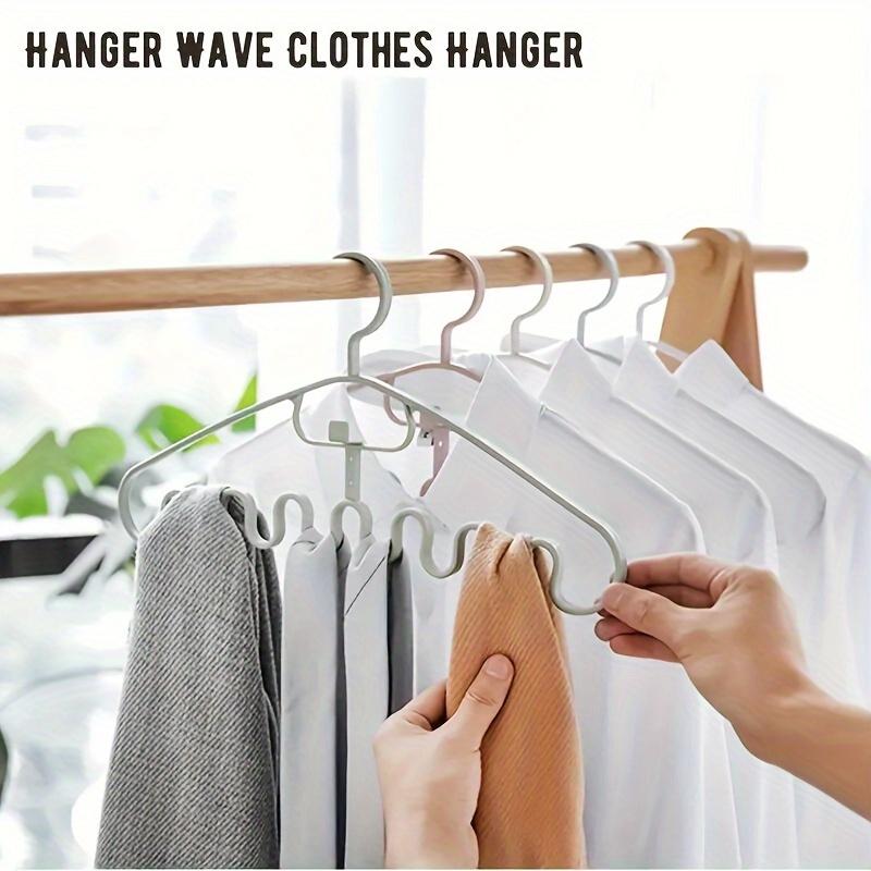 Durable Plastic Clothes Hanger, 2 Counts Multifunctional Hanger Multipurpose Space-saving Storage Organizer for Pants, Ties, Dresses, Bras, Lingerie, Home Supplies