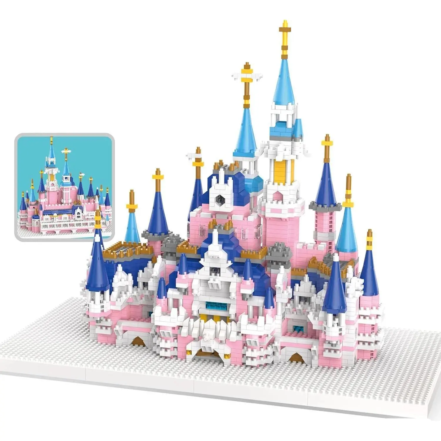 "Fantasy Castle Micro Building Blocks - 3008+PCS Mini Bricks with 5 Towers | Detailed Architecture Model Kit"