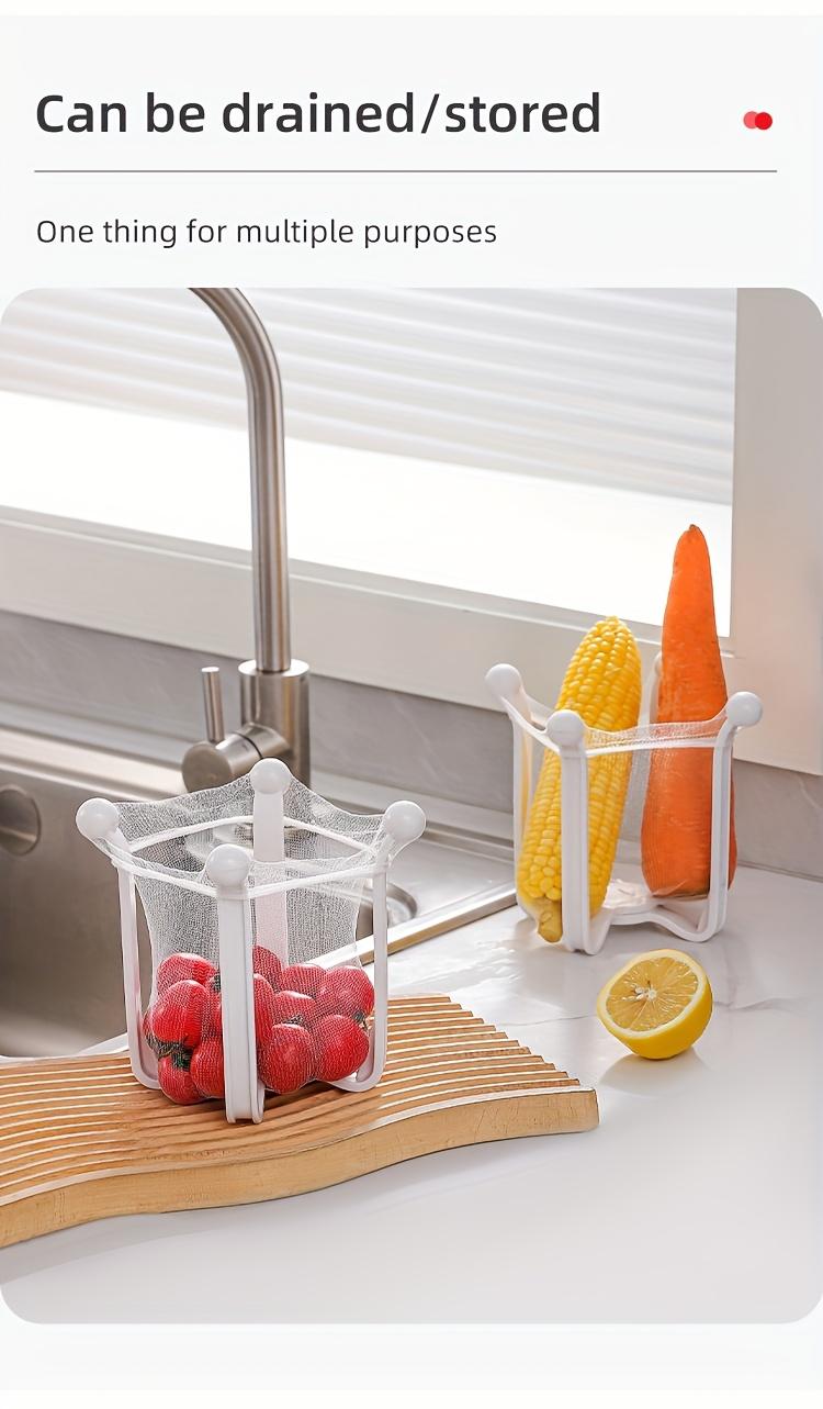 51/101 plastic kitchen sink drain baskets, hanging dishwashing nets, storage for leftover rice, grains and garbage, filter screens, easy to clean and reusable drain racks.
