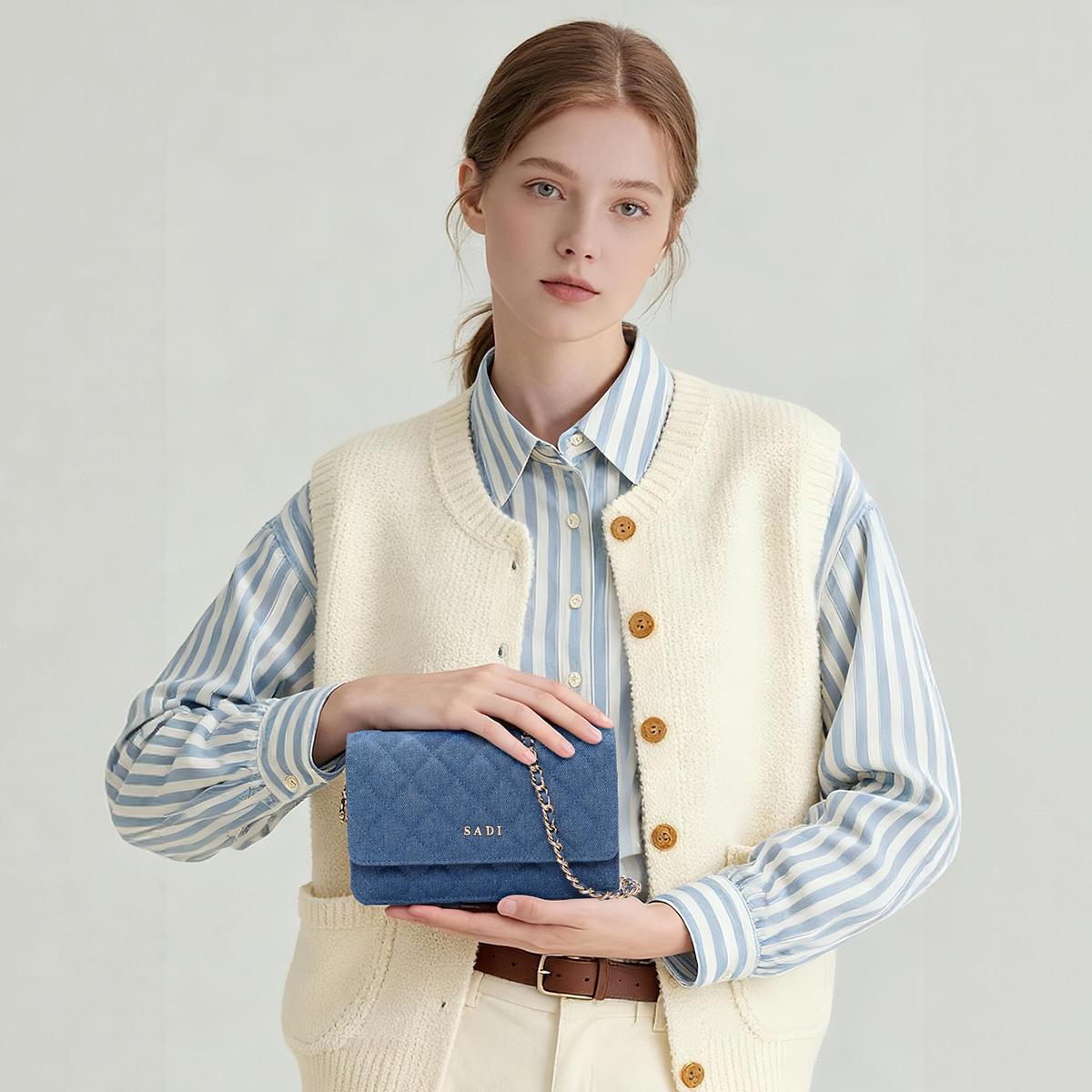 Women's Classic Versatile Plaid Casual New Shoulder Crossbody Bag Sdx21238, Stylish Single Strap Handbag for Daily Use