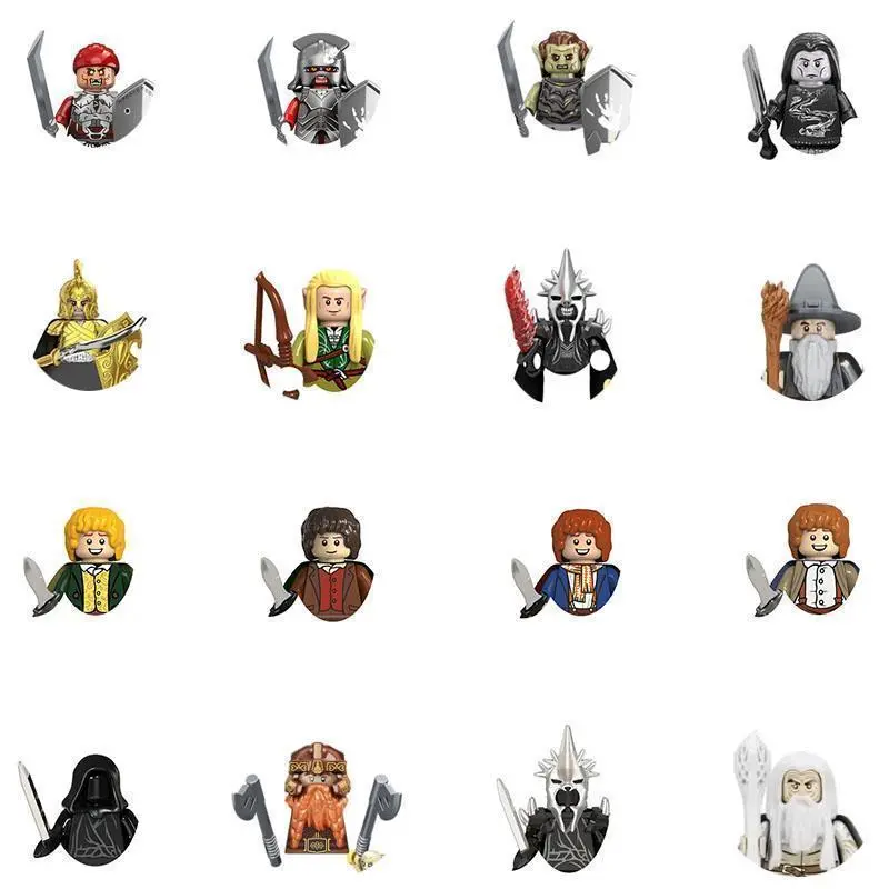 2026 Hot selling toys Lord of the Rings Building Blocks Toy, Movie Action Figure Bricks, Assembly Toy for Imaginative Play, Fantastic Gift for Lord Rings Enthusiasts Internet-famous toy