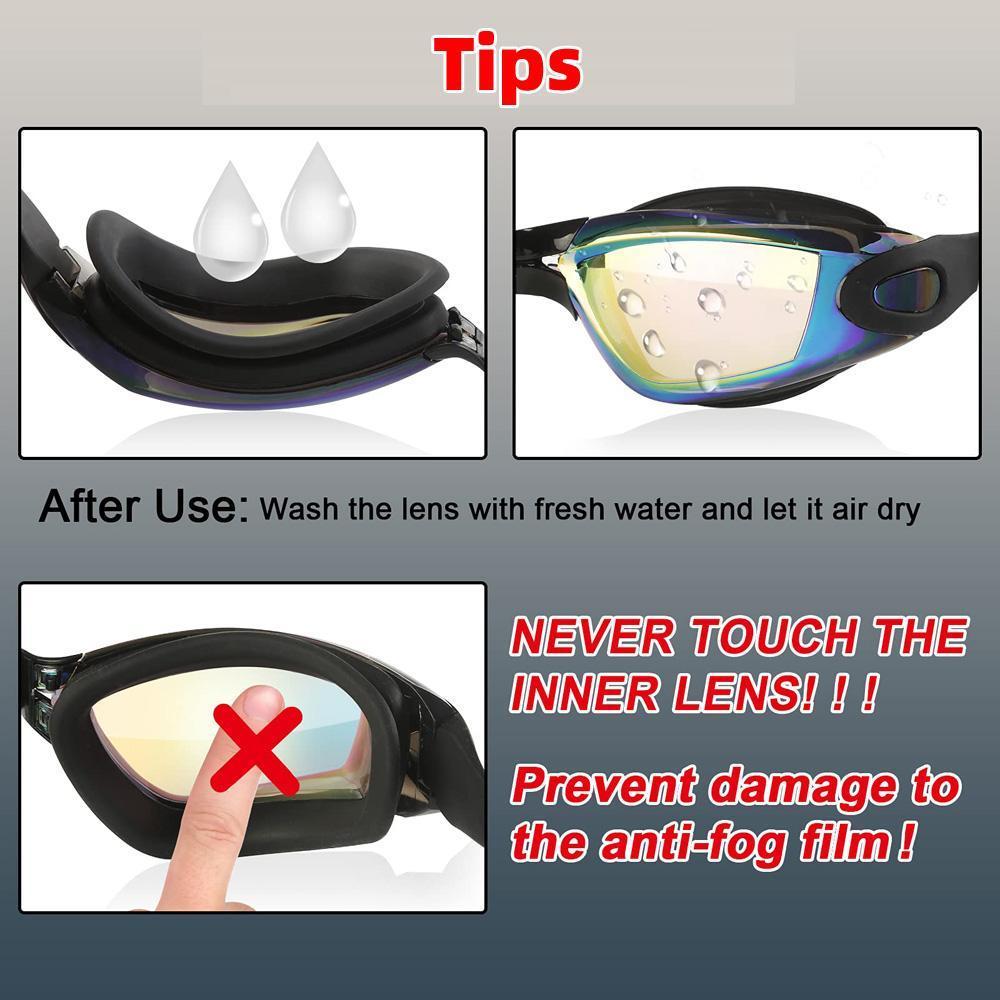 Unisex Tinted Lenses Sports Pool Goggles for Adults - Professional Fogless, 100% UV Protective, Leakproof Swimming Glasses, Anti-Fog Coating, Fashion Accessory for Pool Use